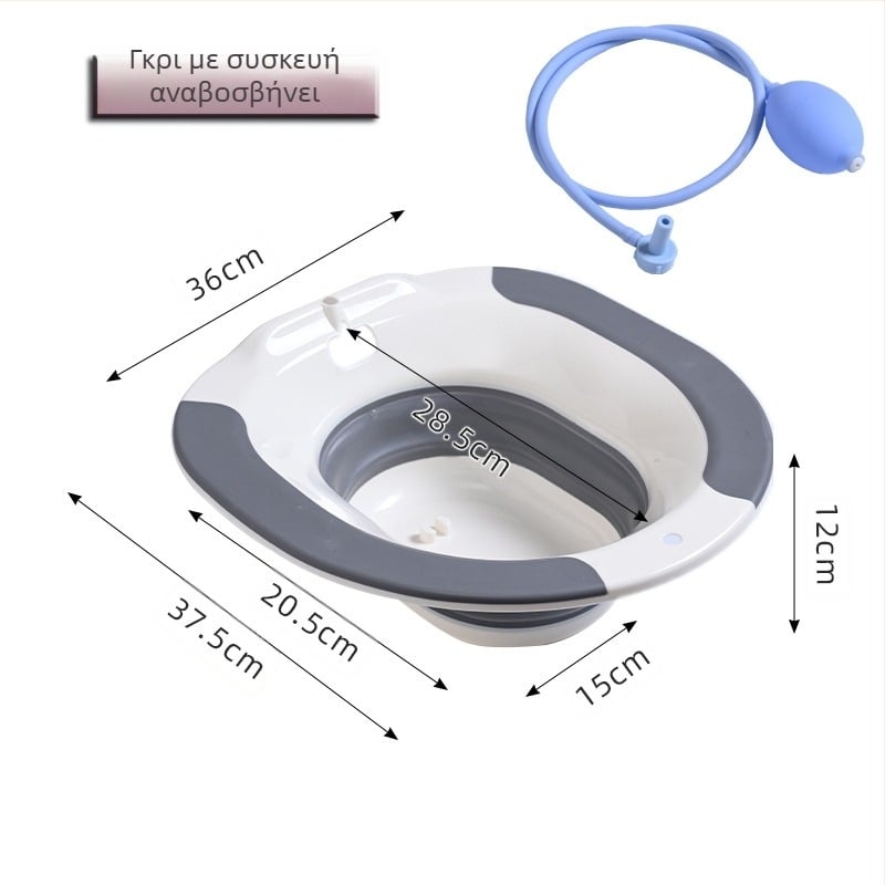 Νιπτήρας τουαλέτας για έγκυες γυναίκες με πτυσσόμενο μπιντέ, νιπτήρας καθαρισμού αιμορροΐδων για άνδρες και γυναίκες, χωρίς κλανιές, με πυκνή λεκάνη για αιμορροΐδες, χωρίς καθίσματα