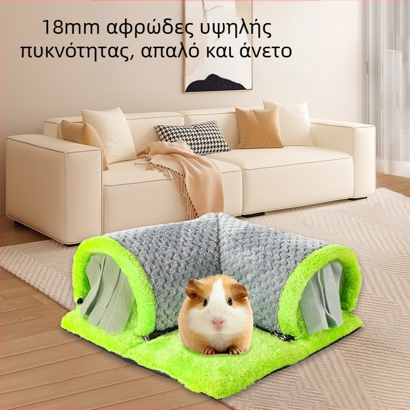 Διασυνοριακή φωλιά από βαμβάκι ινδικού χοιριδίου Διασκεδαστικό μικρό κατοικίδιο κουνέλι καναλιού Totoro Ζεστή φωλιά ύπνου Ολλανδική φωλιά τούνελ διάτρησης χοίρων