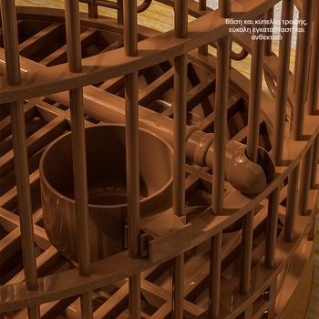 Birdcage Home Μεγάλη Πολυτελής Βίλα Vintage Πλαστικό Κλουβί Μεταφοράς Παιώνια Δέρμα Τίγρης Μαργαριτάρι Κλουβί Πουλιών Παπαγάλου