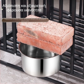 Γλάστρα για σκύλους από ανοξείδωτο ατσάλι, μπολ για σκύλους, μεγάλη κρεμαστή γλάστρα για σκύλους, αντιανατρεπόμενη, μπολ για πόσιμο, γλάστρα για γάτες, σταθερό κλουβί, μπολ για κατοικίδια