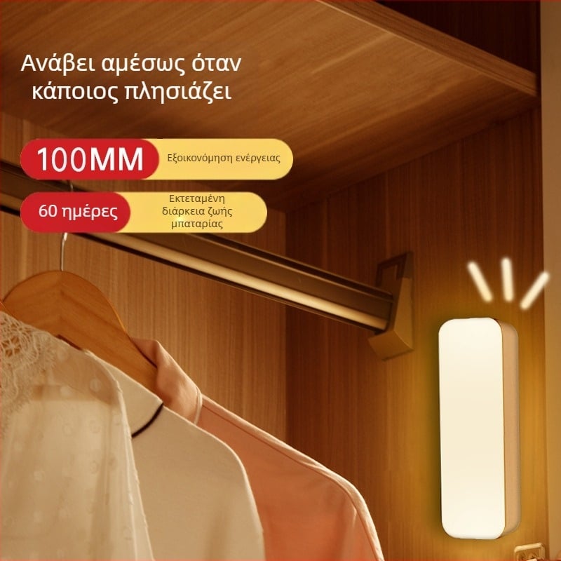 Έξυπνος αισθητήρας ανθρώπινου σώματος, ντουλάπα, κομοδίνο, μαγνητικό ενσωματωμένο USB, φόρτισης, υπέρυθρο νυχτερινό φως χονδρικής