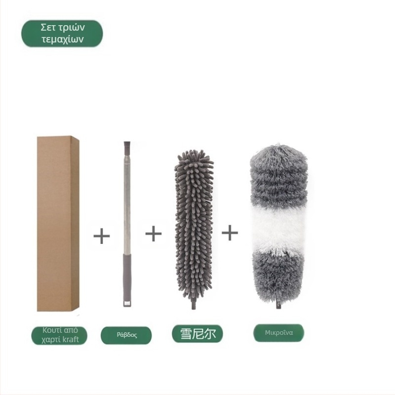 Νέα εργοστασιακή βούρτσα καθαρισμού οροφής με φτερά και επιμήκυνση μικροϊνών, διπλής κεφαλής