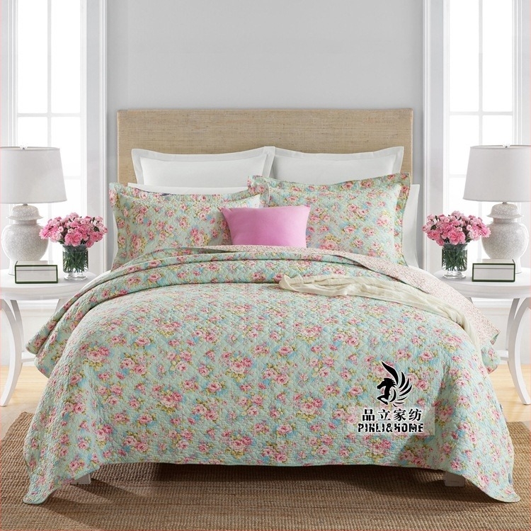 Pinli Home Textile Εξωτερικού Εμπορίου Βαμβακερό Σετ Τριών Τεμαχίων Αμερικανικό Πάπλωμα Απομίμησης Τεμαχίων τυπωμένο βαμβακερό πάπλωμα κλιματισμού