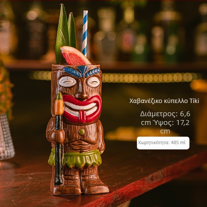 Χαβανέζικο Κύπελλο Tiki Κούπα Tiki Δημιουργικό Κύπελλο Κοκτέιλ Κεραμικό Κύπελλο Μπαρ Κύπελλο Κρασιού Ειδικά Στολίδια Κυπέλλου