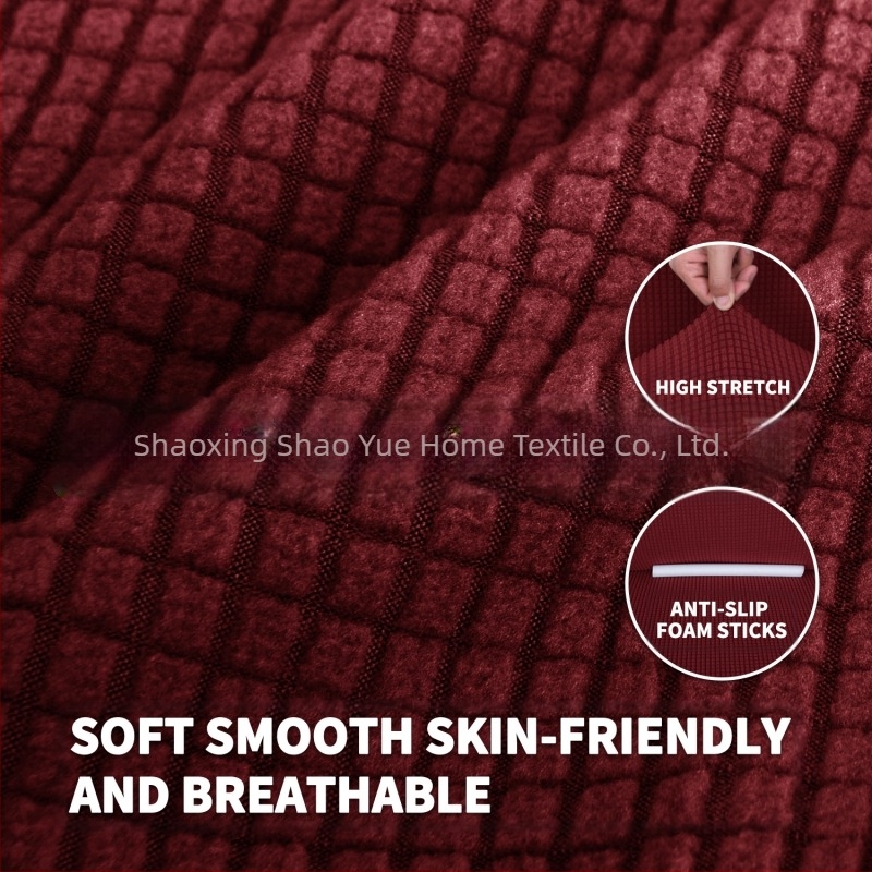 Χονδρική Amazon Fleece Κάλυμμα Καναπέ All-inclusive Ελαστικό Πυκνωμένο Συμπαγές Χρώμα Μαξιλάρι Καναπέ Four Seasons Υφασμάτινο Κάλυμμα Καναπέ