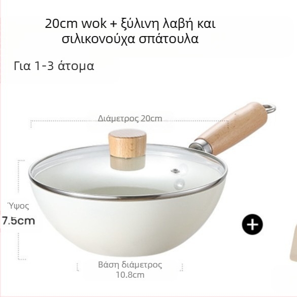 Μικρή σιδερένια κατσαρόλα 20cm ιαπωνικού τύπου, μίνι οικιακή επίπεδη κατσαρόλα χωρίς επίστρωση, επαγωγική εστία, κατάλληλη για μικρό γουόκ