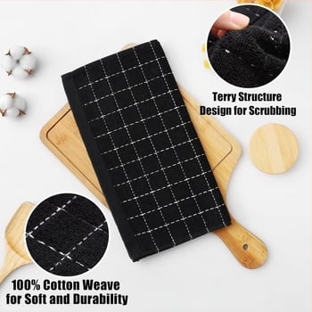 Καθαρό βαμβακερό καρό απορροφητικό παχιά πανί από βαμβάκι, πανί καθαρισμού κουζίνας, πετσέτα καθαρισμού πιάτων, πετσέτα καθαρισμού προσώπου