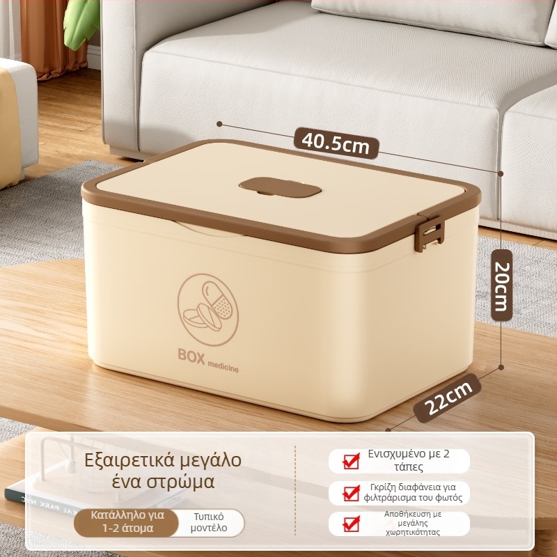 Μεγάλο κουτί φαρμάκων οικιακής χρήσης χονδρικής πολλαπλών στρώσεων ιατρικό κουτί αποθήκευσης φορητό κουτί πρώτων βοηθειών έκτακτης ανάγκης για το σπίτι