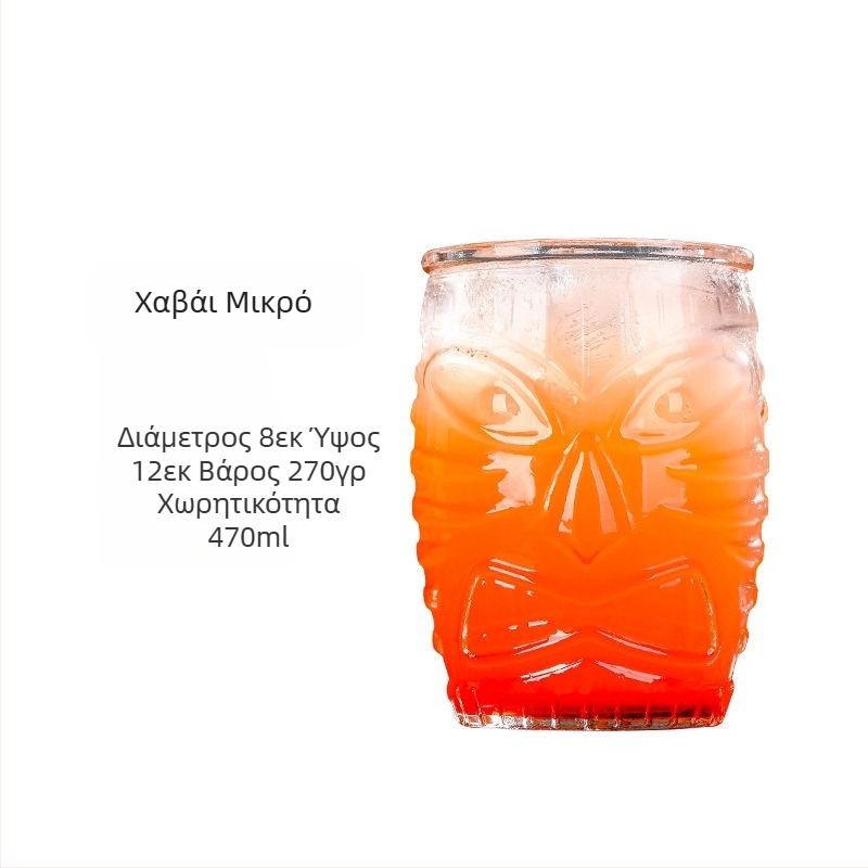 Χαβανέζικη κούπα tiki, tiki cup, κοκτέιλ κύπελλο, γκριμάτσα, είδωλο, ποτήρι μπύρας, χυμός φρούτων, κρασί φρούτων, κρύο ποτό, ποτήρι