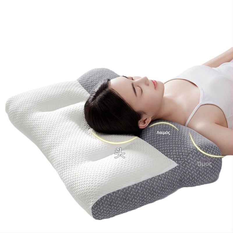 Διασυνοριακό μαξιλάρι αυχενικής προστασίας αυχένα, υποστήριξη μη κατάρρευσης, υψηλής ανάκαμψης, ζεύγος μαξιλαριών οικιακής χρήσης για ένα άτομο, χονδρικής