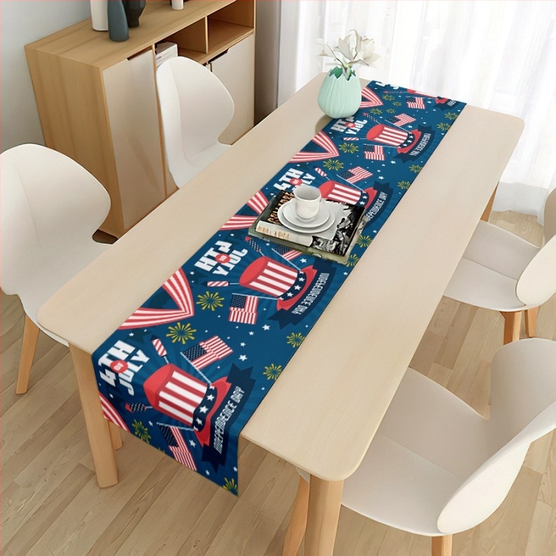 2024 Διασυνοριακή Νέα Σημαία για την Ημέρα Ανεξαρτησίας, Σαλόνι, Τραπεζομάντιλο, Φεστιβάλ, Λινό, Αμερικανική Διακοσμητική Σημαία