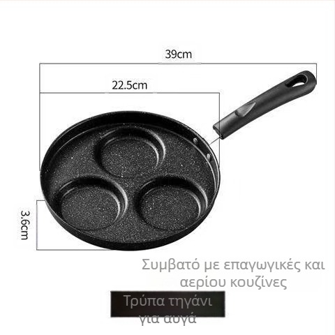 Διασυνοριακές εκρήξεις με παχιά ομελέτα αγάπης τεσσάρων οπών, αντικολλητικό τηγάνι, σόμπα, γενικής χρήσης, ομελέτα αυγών για χάμπουργκερ, σε απόθεμα χονδρικής