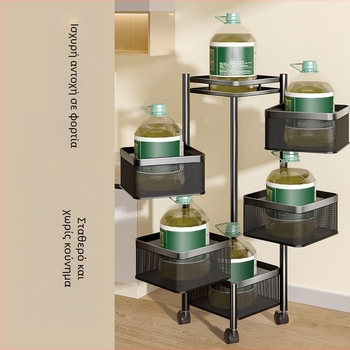 Ράφι αποθήκευσης σνακ Ράφι σνακ Ράφι αποθήκευσης Ντουλάπι αποθήκευσης Τρόλεϊ Περιστρεφόμενο κουτί αποθήκευσης Πολυστρωματικό σαλόνι Φρούτα