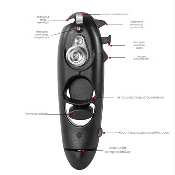 Ανοιχτήρι κονσερβών οκτώ σε ένα, ανοιχτήρι κονσερβών, διασυνοριακό άνοιγμα, καπάκι μπύρας μεταλλικού νερού, είδη κουζίνας, χειροκίνητο ανακίνησης, ανοιχτήρι μπουκαλιών πολλαπλών λειτουργιών