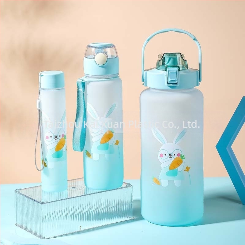 Πλαστικό ποτήρι νερού Internet Celebrity Space Cup Απλό χαριτωμένο κουνέλι με διαβάθμιση και πάγο σετ ποτηριών μεγάλης χωρητικότητας