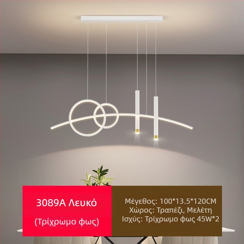 Νέα πλήρης προστασία ματιών LED εστιατόριο πολυέλαιος τραπεζαρία φώτα μοντέρνο διαδίκτυο δημοφιλής δημιουργικός μακρύς πολυέλαιος μπαρ