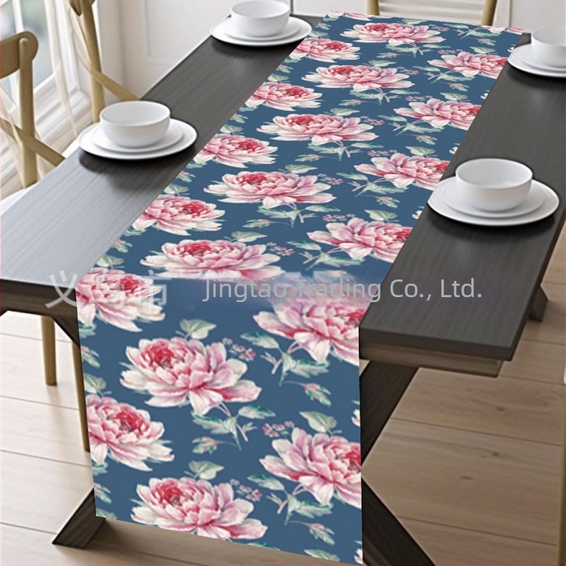 2024 Διασυνοριακό Νέο Τραπεζομάντιλο από Λινό για Άνοιξη και Καλοκαίρι, Λουλούδια για Σπίτι, Εστιατόριο, Σαλόνι, Τραπεζαρία, Εσωτερική, Εξωτερική Διακοσμητική Τραπεζομάντιλο