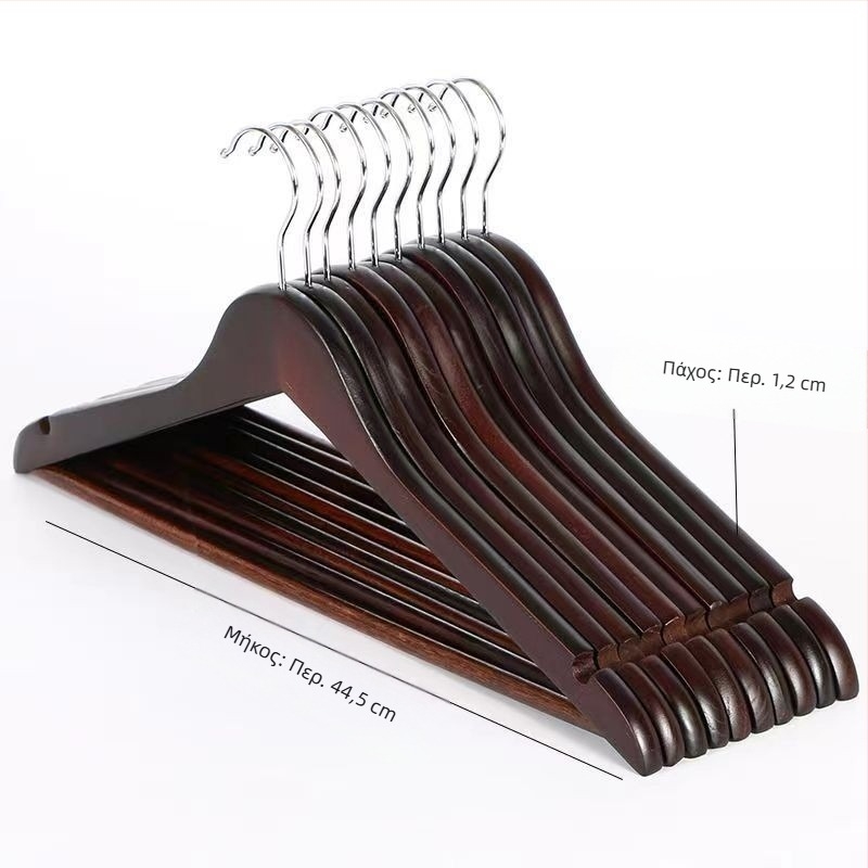 Ξύλινη κρεμάστρα ρούχων Ειδική για ξενοδοχείο Κρεμάστρα ρούχων από μασίφ ξύλο Κατάστημα ρούχων Αντιολισθητική ξύλινη κρεμάστρα ρούχων Πηγή χονδρικής