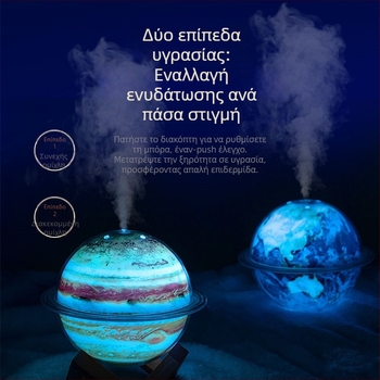 Δημιουργικός υγραντήρας πλανήτη USB για επιφάνεια εργασίας Γη υγραντήρας σπιτιού υπνοδωμάτιο γραφείο καθαριστής ψεκασμού νερού