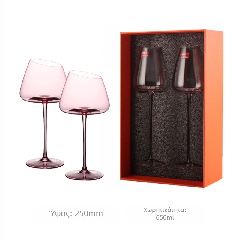 Γαλλικό κεκλιμένο ποτήρι κόκκινου κρασιού Flamingo Crystal Glass Ποτήρι κόκκινου κρασιού υψηλής χρωματικής αξίας Ειδικό ποτήρι κρασιού για ζευγάρια