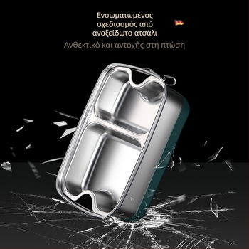 304 κουτί μεσημεριανού γεύματος από ανοξείδωτο ατσάλι, κουτί μεσημεριανού γεύματος για υπαλλήλους γραφείου, πιάτο μεσημεριανού γεύματος σε καντίνα, διπλό στρώμα, κουτί μεσημεριανού γεύματος, διαμέρισμα Crisper