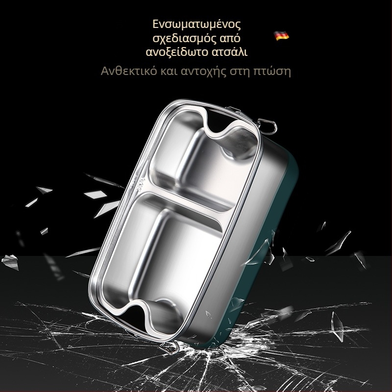 304 κουτί μεσημεριανού γεύματος από ανοξείδωτο ατσάλι, κουτί μεσημεριανού γεύματος για υπαλλήλους γραφείου, πιάτο μεσημεριανού γεύματος σε καντίνα, διπλό στρώμα, κουτί μεσημεριανού γεύματος, διαμέρισμα Crisper