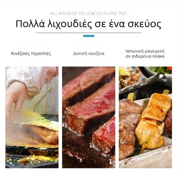 Χυτοσίδηρο τηγάνι τηγανίτας τηγανίτα ξυλάκια οικιακής χρήσης αντικολλητικό τηγάνι τηγανίτα φρούτων εργαλείο γκαζιού Universal