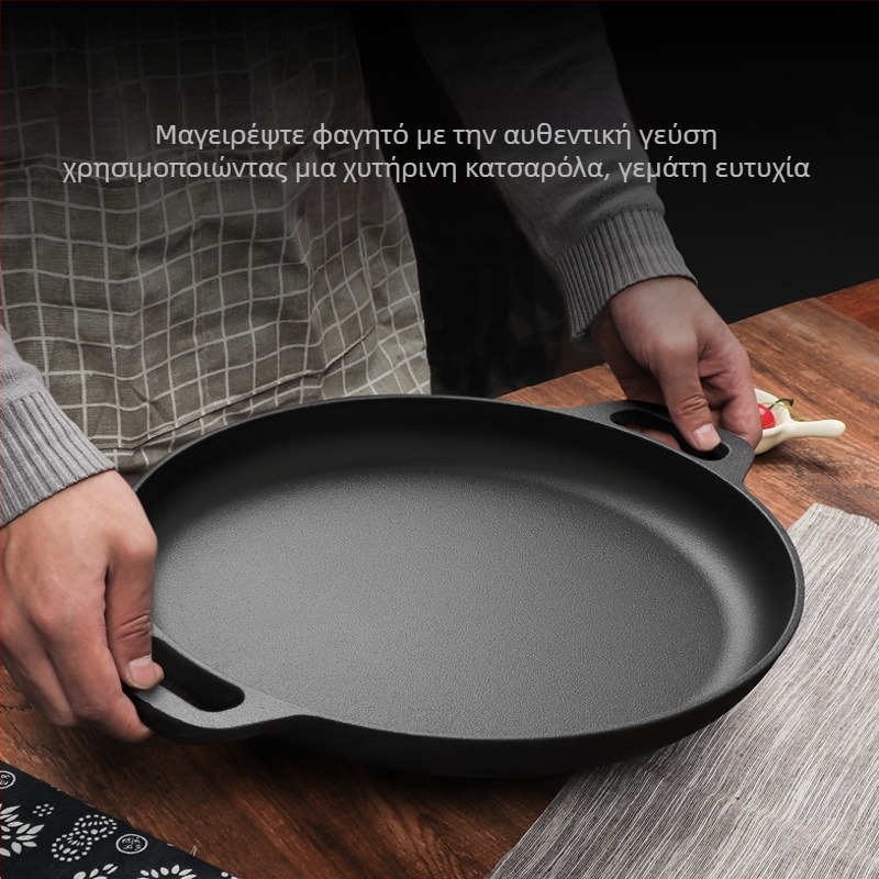 Χυτοσίδηρο τηγάνι τηγανίτας τηγανίτα ξυλάκια οικιακής χρήσης αντικολλητικό τηγάνι τηγανίτα φρούτων εργαλείο γκαζιού Universal