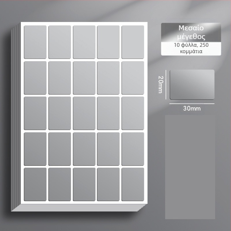 Ασιατικά ασημένια αυτοκόλλητα ετικετών, αδιάβροχα και ανθεκτικά στο λάδι αυτοκόλλητα, χειρόγραφα αυτοκόλλητα ονομάτων, ετικέτες δειγμάτων τροφίμων και φαρμάκων