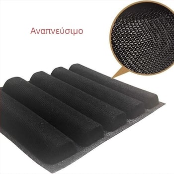 Φόρμα ψωμιού Subway 5-πλέγματος από σιλικόνη, ανθεκτικό σε υψηλές θερμοκρασίες, για μπαγκέτες, με διάτρητη φόρμα ψωμιού