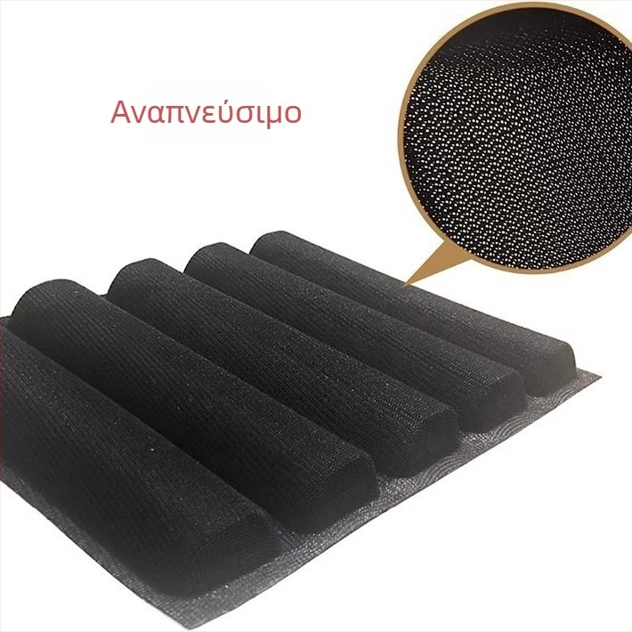 Φόρμα ψωμιού Subway 5-πλέγματος από σιλικόνη, ανθεκτικό σε υψηλές θερμοκρασίες, για μπαγκέτες, με διάτρητη φόρμα ψωμιού