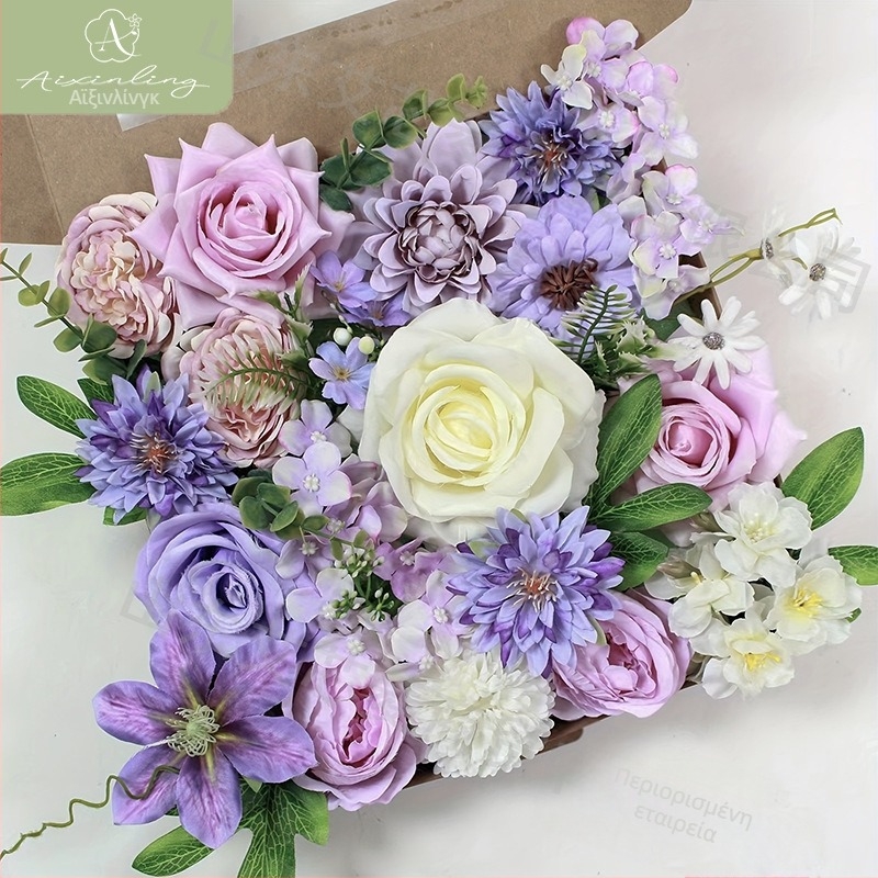 Εργοστασιακή διασυνοριακή προσομοίωση αυξήθηκε ψεύτικο κουτί δώρου λουλουδιών για διακόσμηση γραφείου γάμου DIY γάμου αρραβώνων γάμου