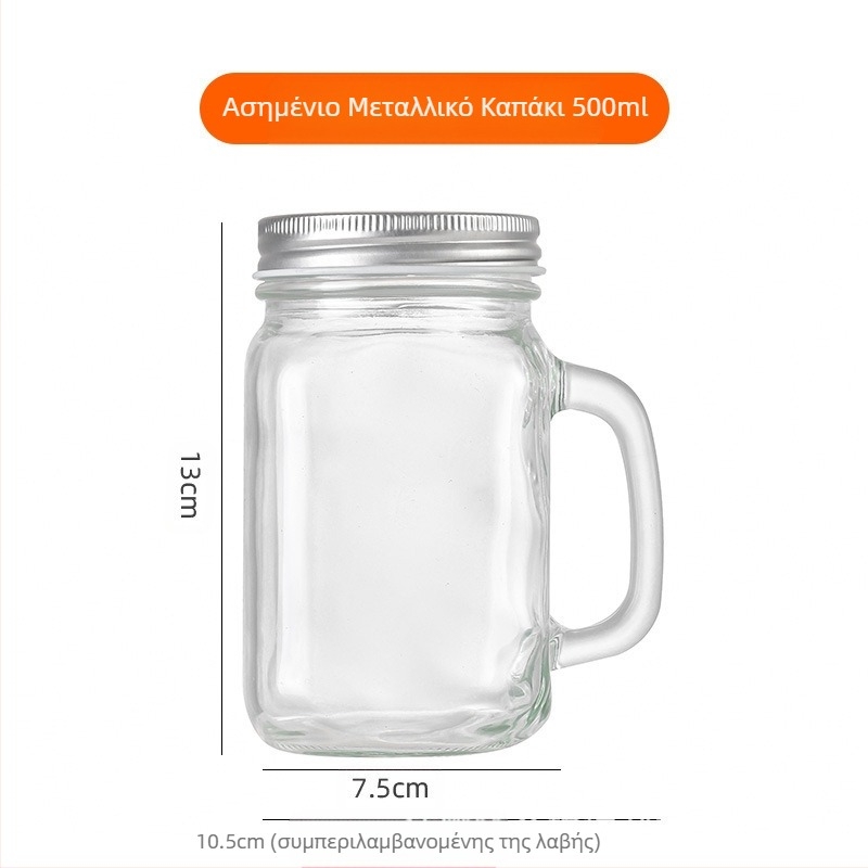 Amazon Μίνι ποτήρι με γυάλινη λαβή 40ml Μικρό ποτήρι κρασιού 120ml Κύπελλο καφέ με γάλα και τσάι Mason Cup