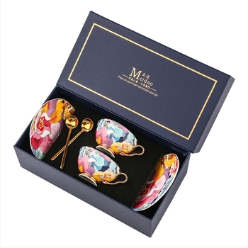 Medo φλιτζάνι καφέ υψηλής ποιότητας απογευματινό τσάι από πορσελάνη, σετ τσαγιού, κοστούμι, δώρο γάμου γενεθλίων για φίλες