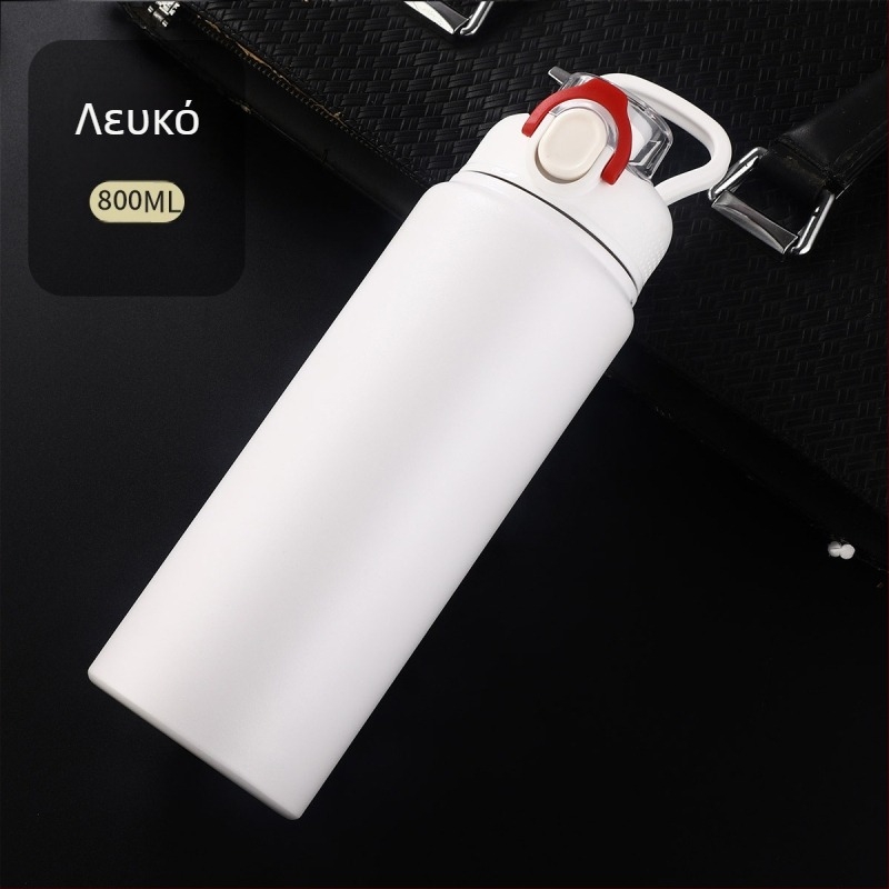 Θερμός μεγάλης χωρητικότητας από ανοξείδωτο ατσάλι 316, φορητό ποτήρι νερού για άνδρες και γυναίκες, για αθλητικές δραστηριότητες, εξωτερικούς χώρους με καλαμάκι