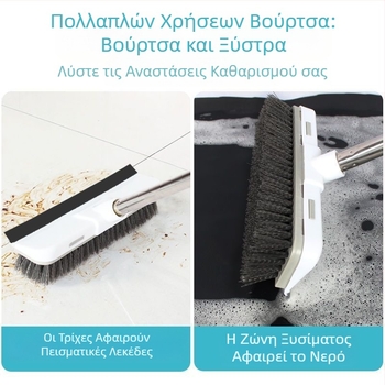 Βούρτσα δαπέδου τουαλέτας Βούρτσα δαπέδου με μακριά λαβή Τουαλέτα Μπάνιο Οικιακή χρήση Καθαρισμός σκληρών μαλλιών Διακένων πλακιδίων Πολυλειτουργικό