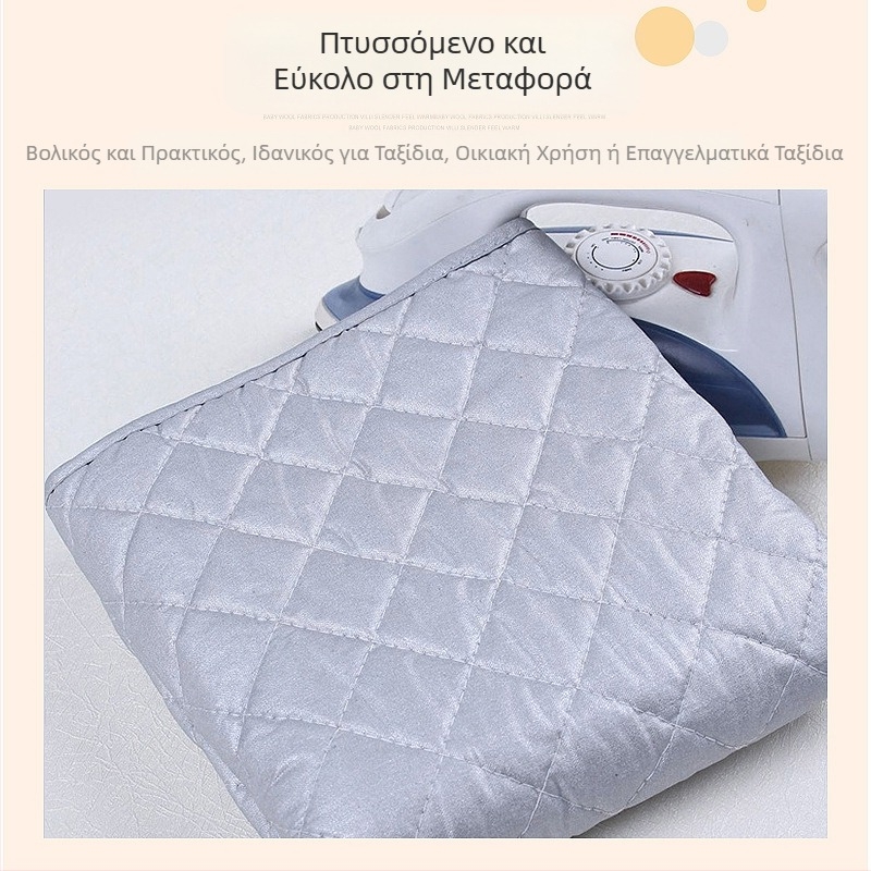 Πυκνό βαμβακερό σιδερώστρα ασημί για οικιακή χρήση, πτυσσόμενη φορητή σιδερώστρα, ταξιδιωτικό ξενοδοχείο, κοιτώνας, σιδερώστρα γραφείου