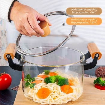 Χύτρα υψηλής περιεκτικότητας σε βοριοπυριτικό, Γυάλινη χύτρα με διπλή λαβή, Χύτρα σούπας ανοιχτής φλόγας, Χύτρα για στιφάδο, Χύτρα σούπας για οικιακή χρήση, Ανθεκτική σε υψηλές θερμοκρασίες, Ηλεκτρική κεραμική εστία, Ατμομάγειρας, Επαγωγική εστία