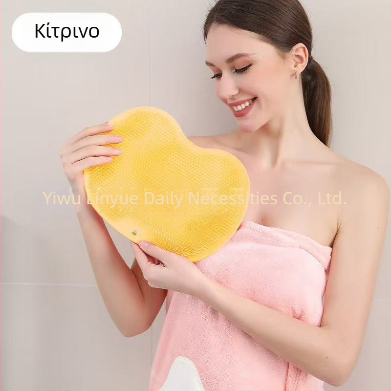 Αντιολισθητικό σιλικόνης για τρίψιμο ποδιών, τεχνητό πίσω μέρος, τεμπέλης προσώπου, μαξιλάρι τριβής μπάνιου, ισχυρή πλάτη, σκουπίστε το μαξιλάρι πλύσης τοίχου μπάνιου