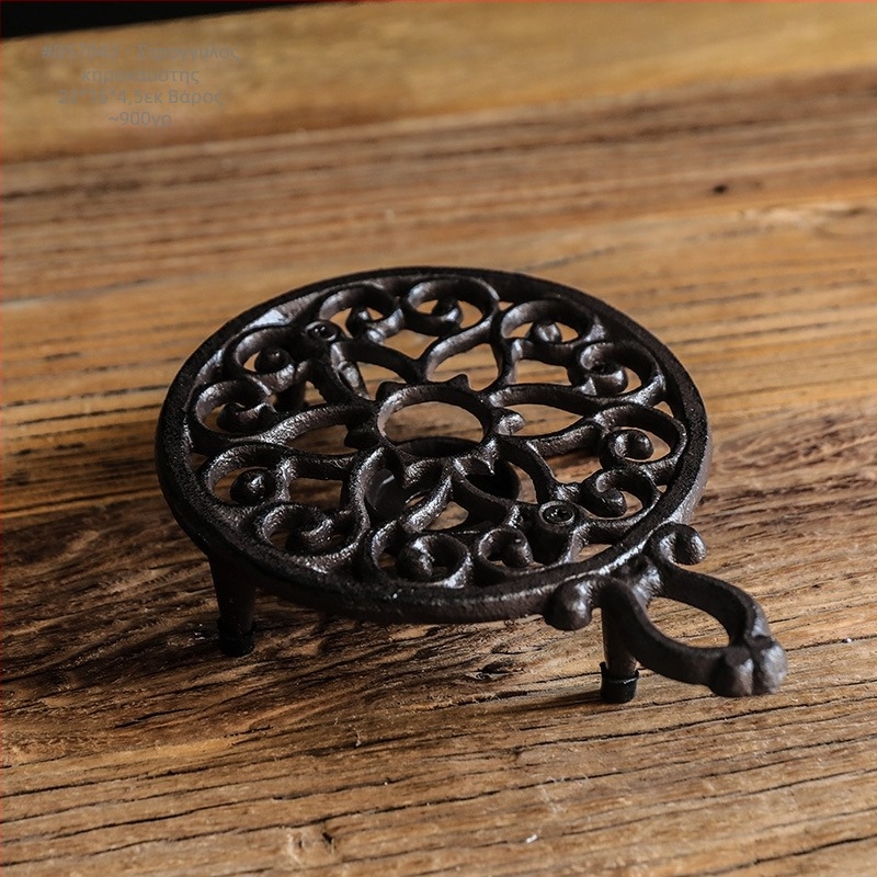 Ευρωπαϊκό στιλ ρετρό χυτοσίδηρο τσάι καφέ αλκοόλ σόμπα κερί επιτραπέζιο φωτιστικό ξενοδοχείου αξεσουάρ σπιτιού στολίδια κάτοχος θερμομόνωσης