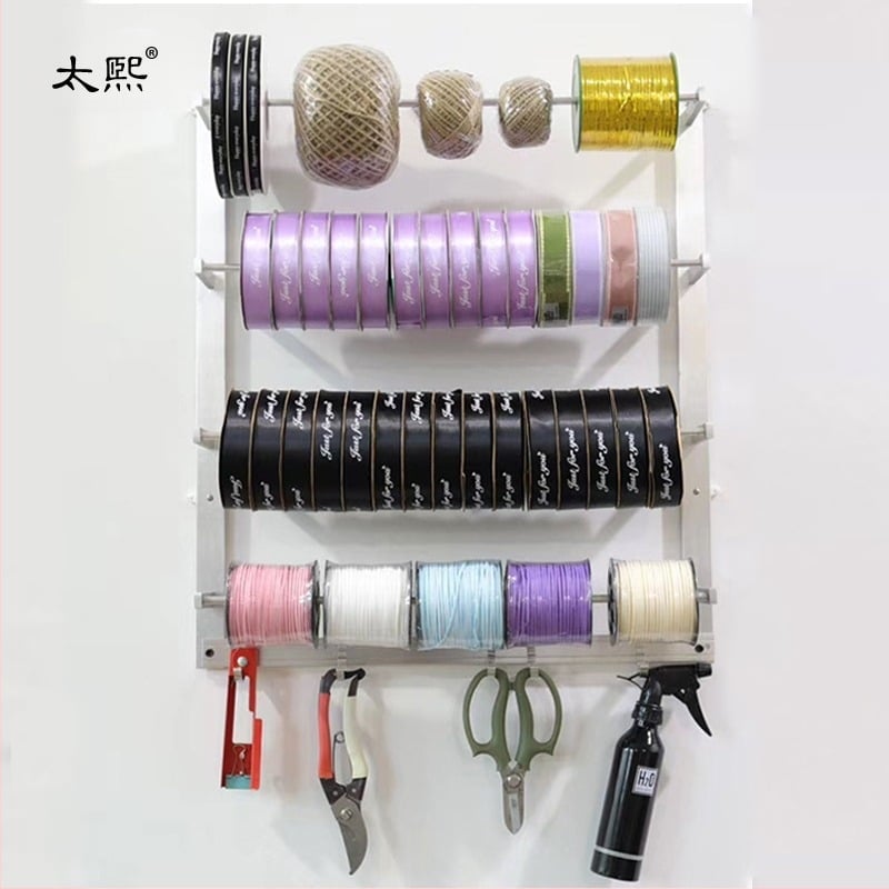 Ανθοπωλείο Ζαχαροπλαστείο Ράφι τοίχου με κορδέλες Κορδέλα Κορδέλα Κορδέλα Δημιουργική ράουλα Ράφι αποθήκευσης Είδη προβολής Ράφι προβολής