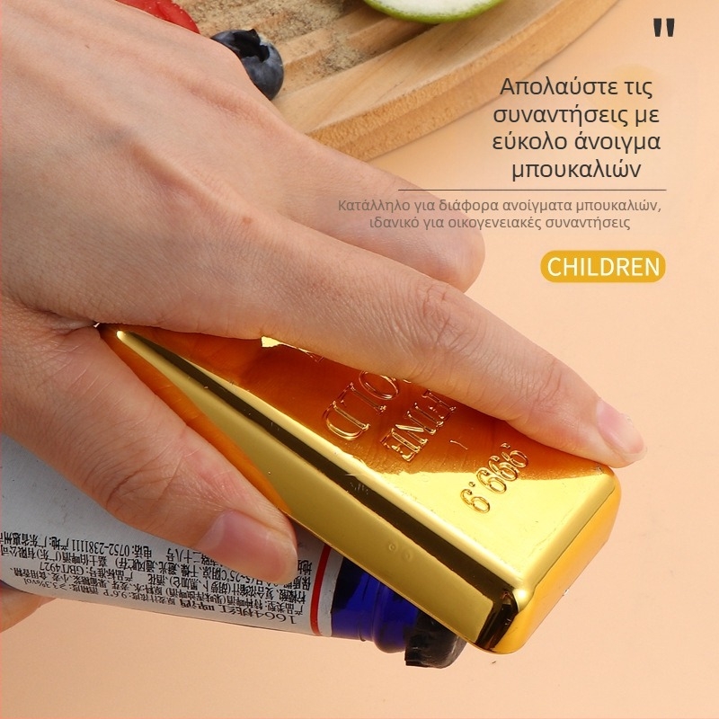 Νέα δημιουργική προσομοίωση ανοιχτηριού μπουκαλιών χρυσό ανοιχτήρι κονσερβών από ανοξείδωτο ατσάλι ανοιχτήρι μπουκαλιών μπύρας ανοιχτήρι κρασιού χονδρικής