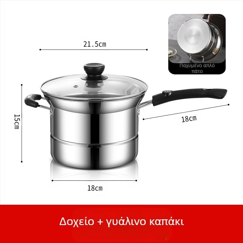 Amazon Διασυνοριακή φριτέζα από ανοξείδωτο χάλυβα Οικιακή πολυλειτουργική κατσαρόλα σούπας για ατμό και βράσιμο Noodles Pot Δώρο χονδρικής