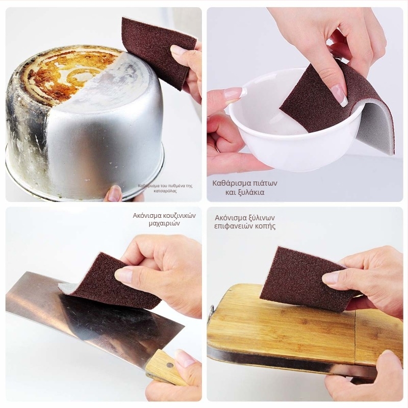 Σφουγγάρι σμύριδας, διπλής όψης, απολυμαντικό σφουγγάρι καθαρισμού κουζίνας, βούρτσα πλυσίματος πιάτων, μαγικό τηγάνι βούρτσας