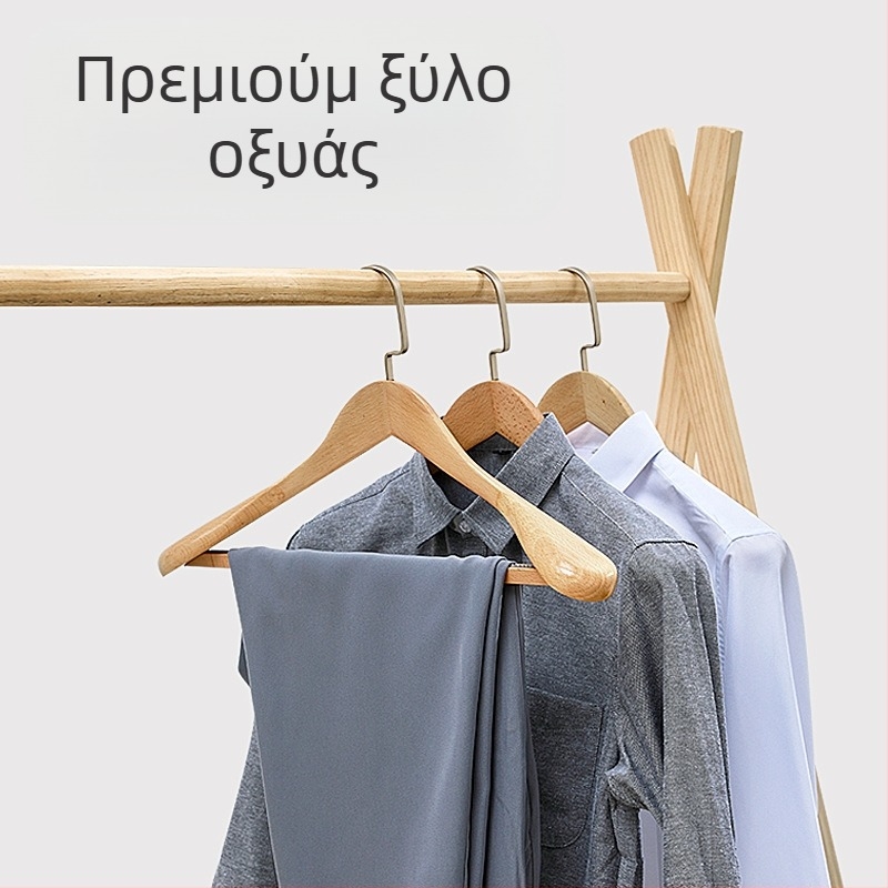 93 κρεμάστρες από μασίφ ξύλο για οικιακό κοστούμι, άνευ ραφής ρούχα με φαρδύ ώμο, ξύλινη κρεμάστρα από κασμίρ για κατάστημα ρούχων
