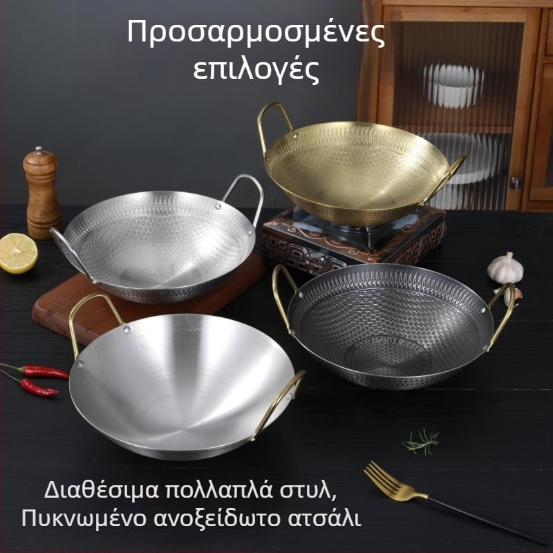 Εργοστασιακή άμεση παρτίδα αντικολλητική από ανοξείδωτο χάλυβα με κυψελωτή δομή, μικρή θερμή κατσαρόλα, ξηρή κατσαρόλα, οικιακή, εστιατόριο, εμπορική κατσαρόλα, μπαρ, ding