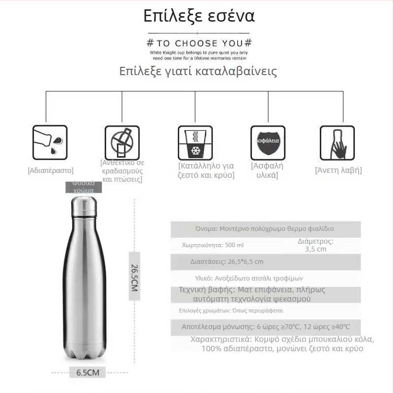 Θερμός από ανοξείδωτο ατσάλι 304, μπουκάλι Coca-Cola, μεγάλης χωρητικότητας, αθλητικός βραστήρας, αυτοκίνητο, διαφημιστικό δώρο, ποτήρι νερού, χονδρική πώληση