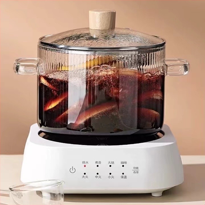 Ριγέ αρκουδάκι για στιφάδο, μεγάλης χωρητικότητας, διαφανές γυάλινο γαλατιέρα με διπλή λαβή, μπολ για στιγμιαία noodles, γυάλινο μπολ υψηλής αξίας