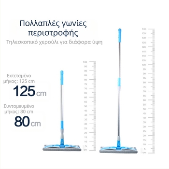 Επίπεδη σφουγγαρίστρα Dropshipping Περιστρεφόμενη τεμπέλης οικιακή σφουγγαρίστρα για ξύλινα δάπεδα, διπλής χρήσης υγρή και ξηρή σφουγγαρίστρα με κλιπ υφάσματος