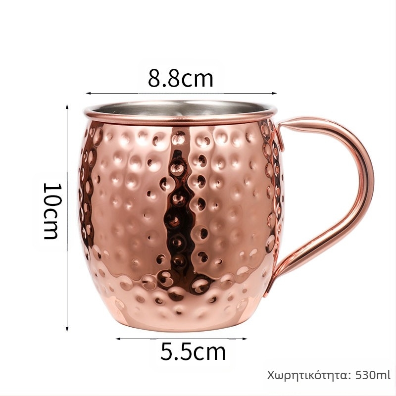 Διασυνοριακή Προμήθεια Κούπας Moscow Mule Κούπα Moscow Mule με Επιχρωμιωμένο Χάλκινο Κύπελλο Hammer Dot Κύπελλο Κοκτέιλ σε Σχήμα Γυμνού